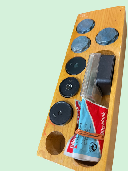 Lomo MikroskopMBR-1 – UdSSR – mit Holzkiste & Zubehör – Vintage – Sammlerstück