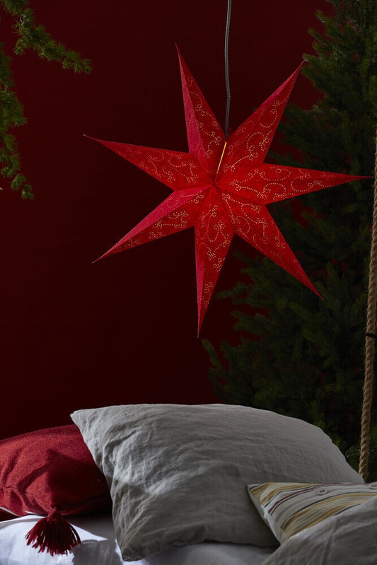 Stern aus Papier  Decorus rot Ø 75cm (Neuware incl. 19% Mwst.)