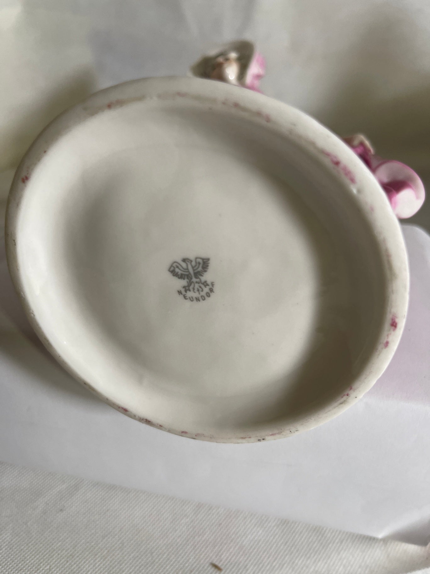 Tänzerin Porzellanfigur Unterweissbach Thüringen – 25 cm – Rosa Kleid – Handbemalt – 1950er Jahre