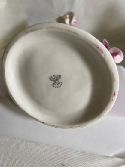 Tänzerin Porzellanfigur Unterweissbach Thüringen – 25 cm – Rosa Kleid – Handbemalt – 1950er Jahre