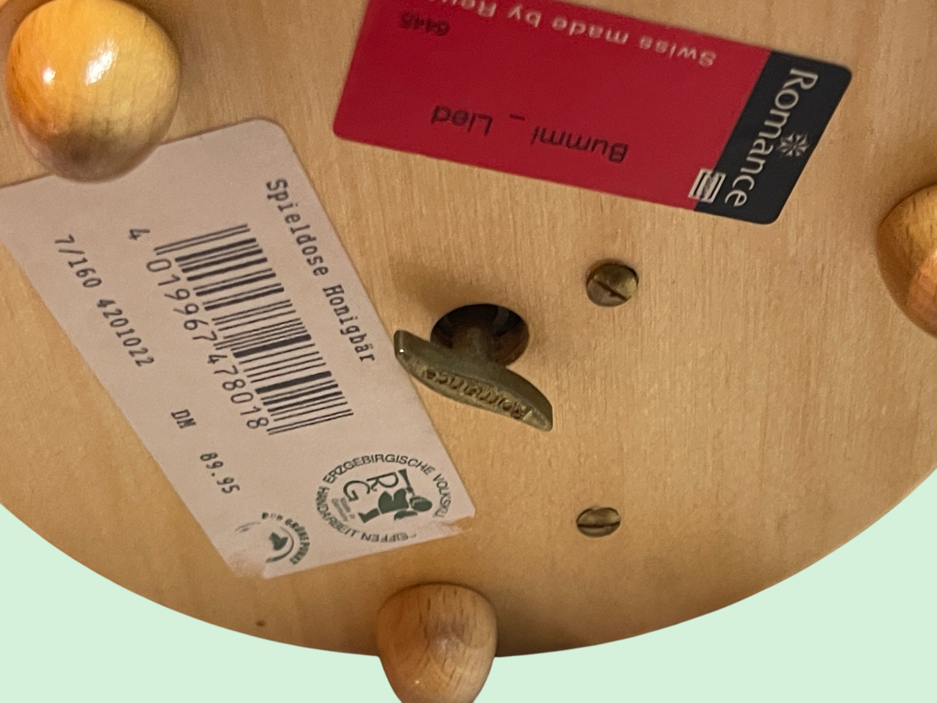 Spieldose Erzgebirge RG Seiffen – Bären & Honig – "Bummi-Lied"