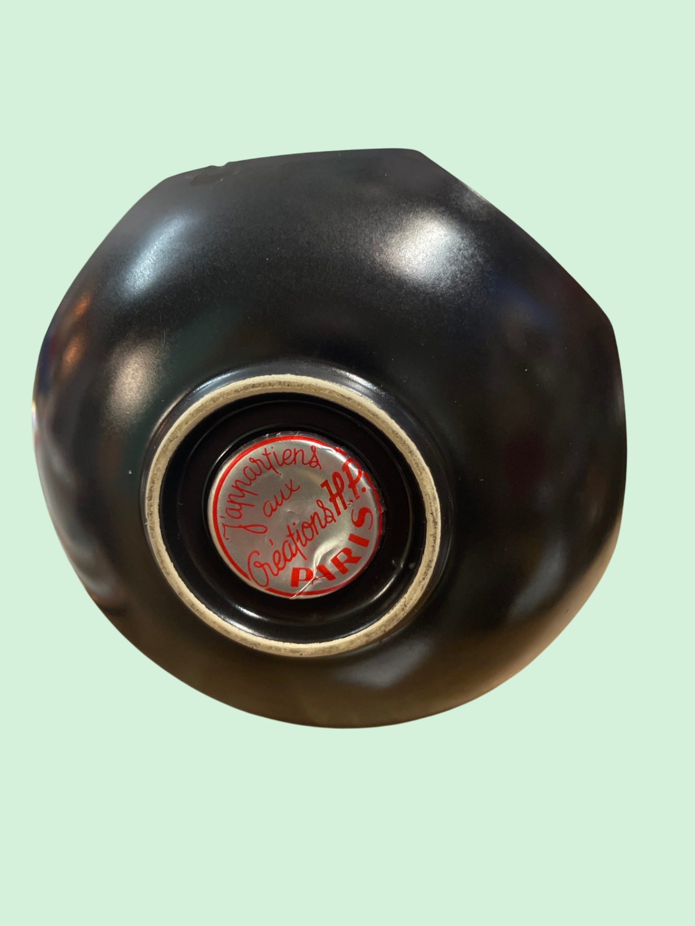 Vintage Cocktailspieß-Halter Regenschirm | Créations R.P. Paris | Mid-Century France | Messing & Emaille