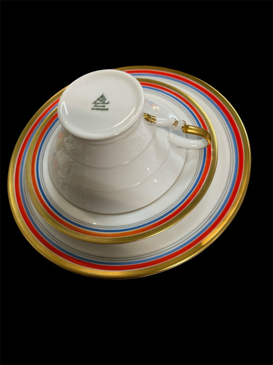 Rosenthal Selb Bavaria „Madeleine“ | Sammeltasse mit Untertasse & Kuchenteller | Goldrand | 50er Jahre