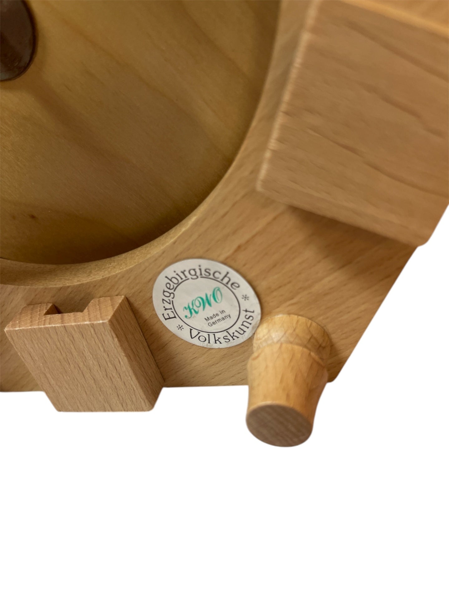 Erzgebirgische Weihnachtspyramide KWO – 2-stöckig – Holz natur – Handarbeit – Made in Germany