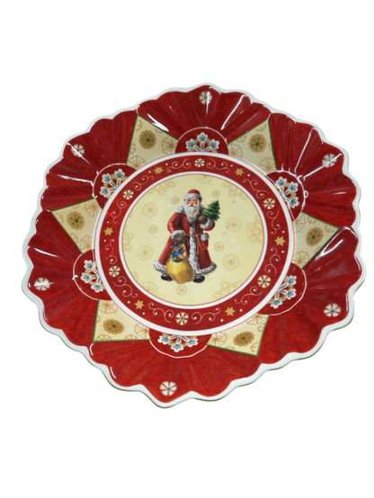 Villeroy & Boch Weihnachtsteller – „Nostalgic Christmas“ – Porzellan – Weihnachtsmann Motiv – Ø 29 cm