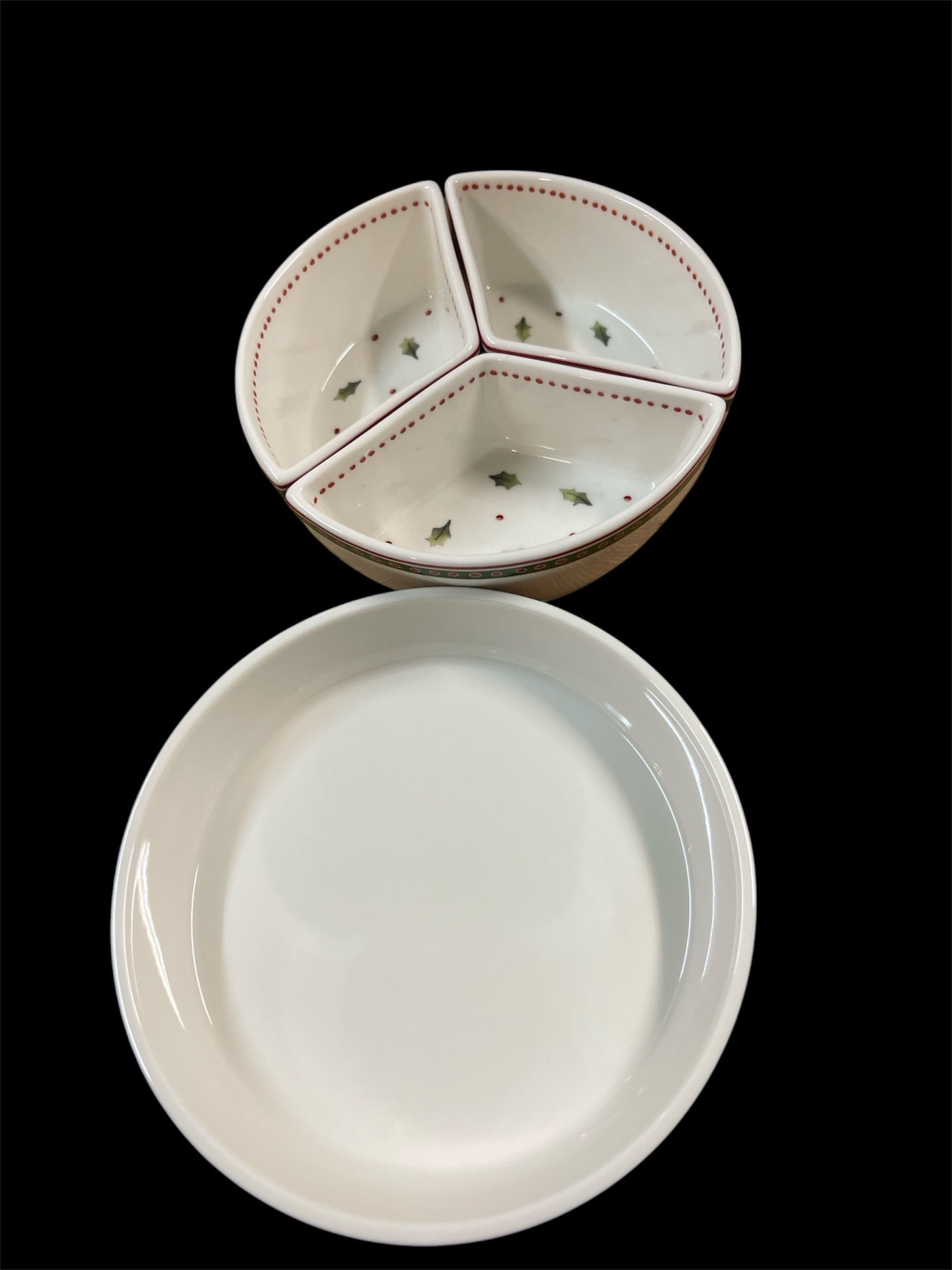 Villeroy & Boch „Toy’s Delight“ – Servierset mit 3 Einsatzschalen – Weihnachtsdekor – Porzellan