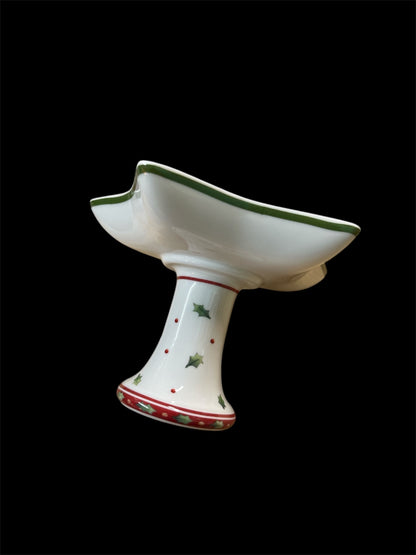 Villeroy & Boch Toy’s Delight Anbietschale auf Fuß – Weihnachtsdesign – Sternform – Porzellan