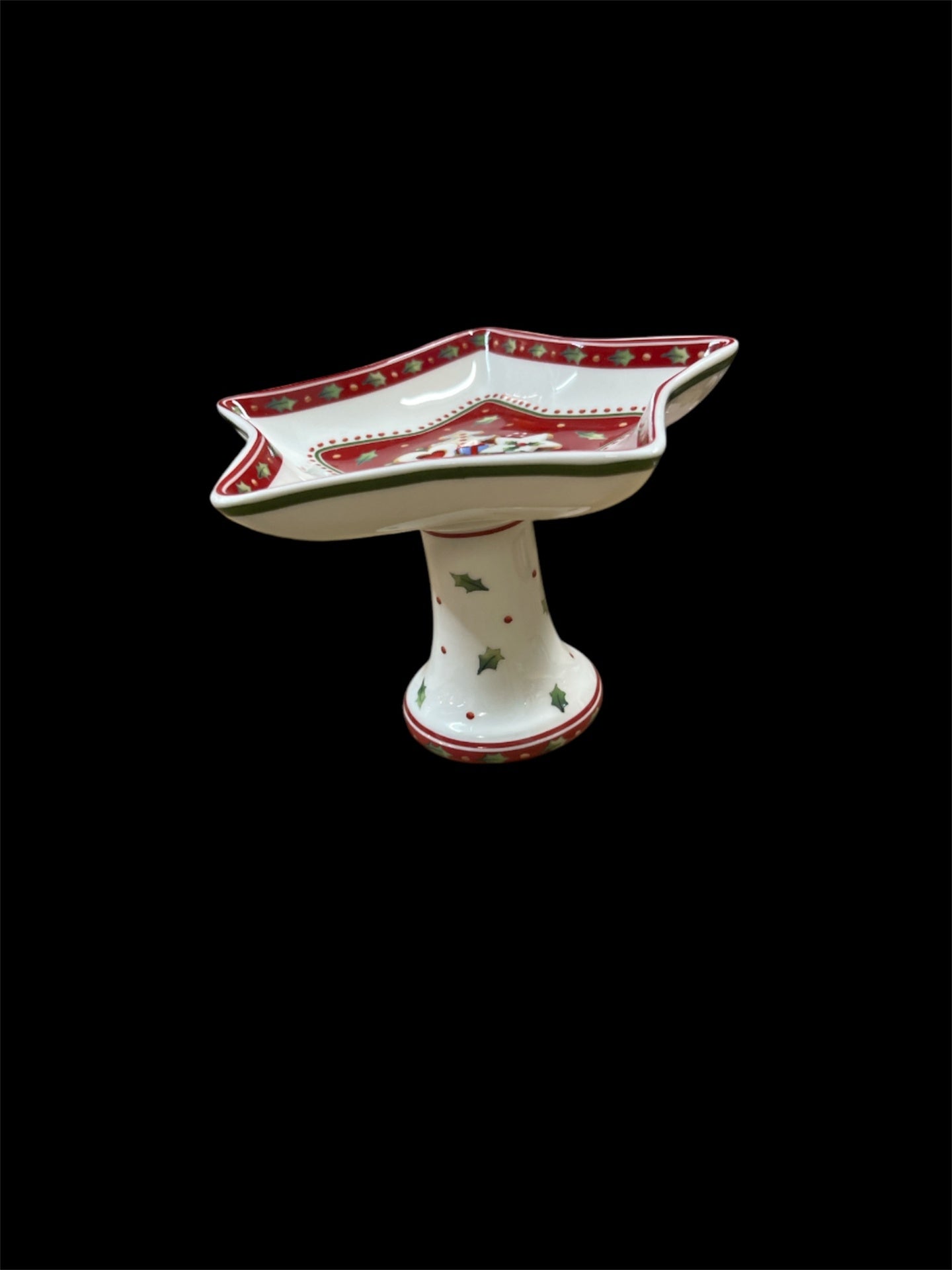 Villeroy & Boch Toy’s Delight Anbietschale auf Fuß – Weihnachtsdesign – Sternform – Porzellan