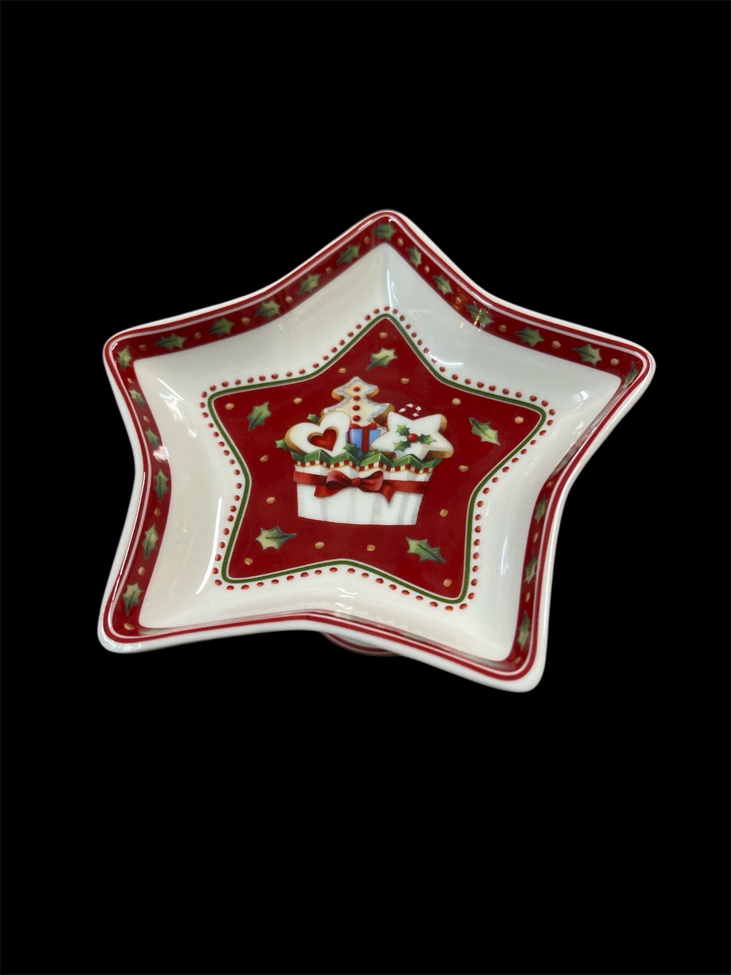 Villeroy & Boch Toy’s Delight Anbietschale auf Fuß – Weihnachtsdesign – Sternform – Porzellan