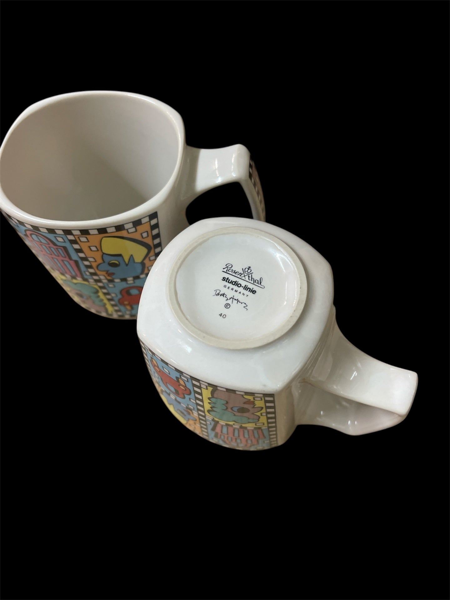 Rosenthal studio-linie „Flash One“ –1 Tasse – Design Dorothy Hafner – Pop Art Memphis Style – Porzellan Germany