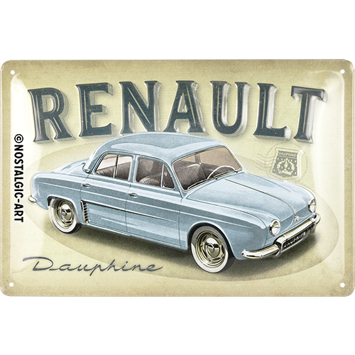 Blechschild 20 x 30 cm »Renault - Dauphine« (Neuware incl. 19% MwSt.) NostalgicArt