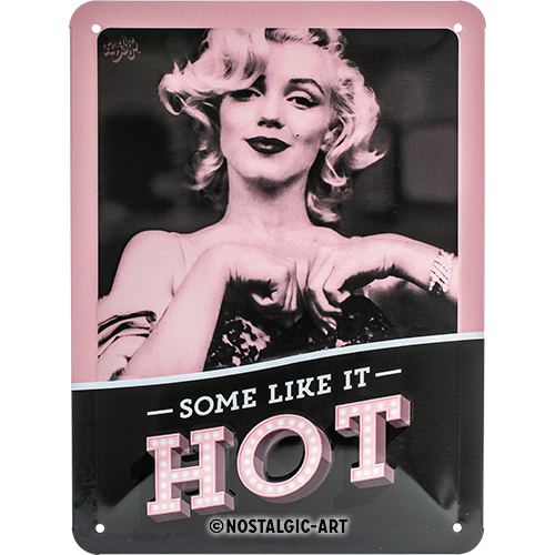 Blechschild 15 x 20 cm »Marilyn - Some Like It Hot« (Neuware incl. 19% MwSt.) NostalgicArt