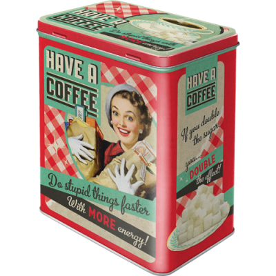 Blechdose L  Have a coffee (Neuware incl. 19% MwSt.) NostalgicArt
