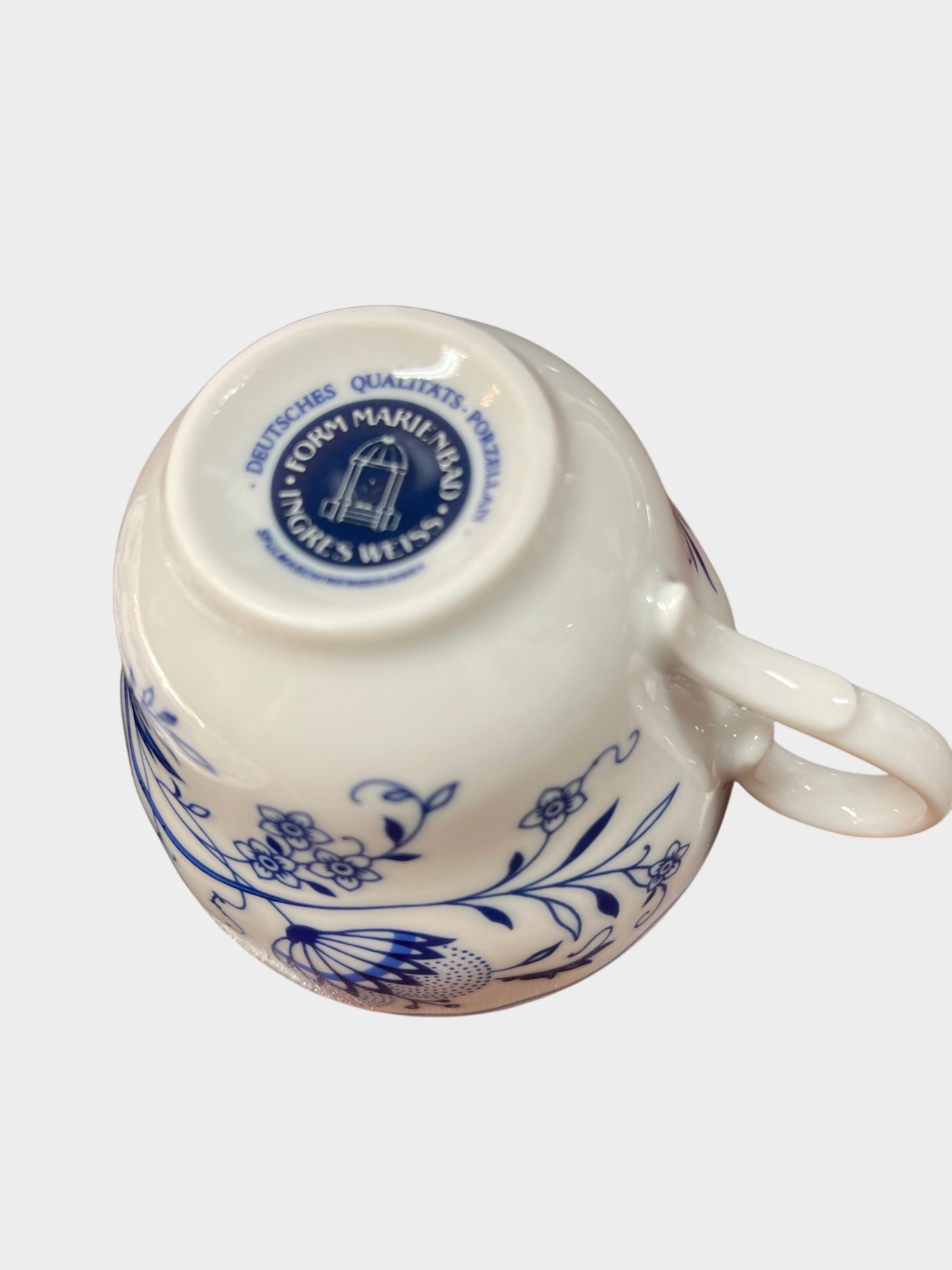 Tasse Kaffeetasse Form Marienbad Ingres weiss Zwiebelmuster