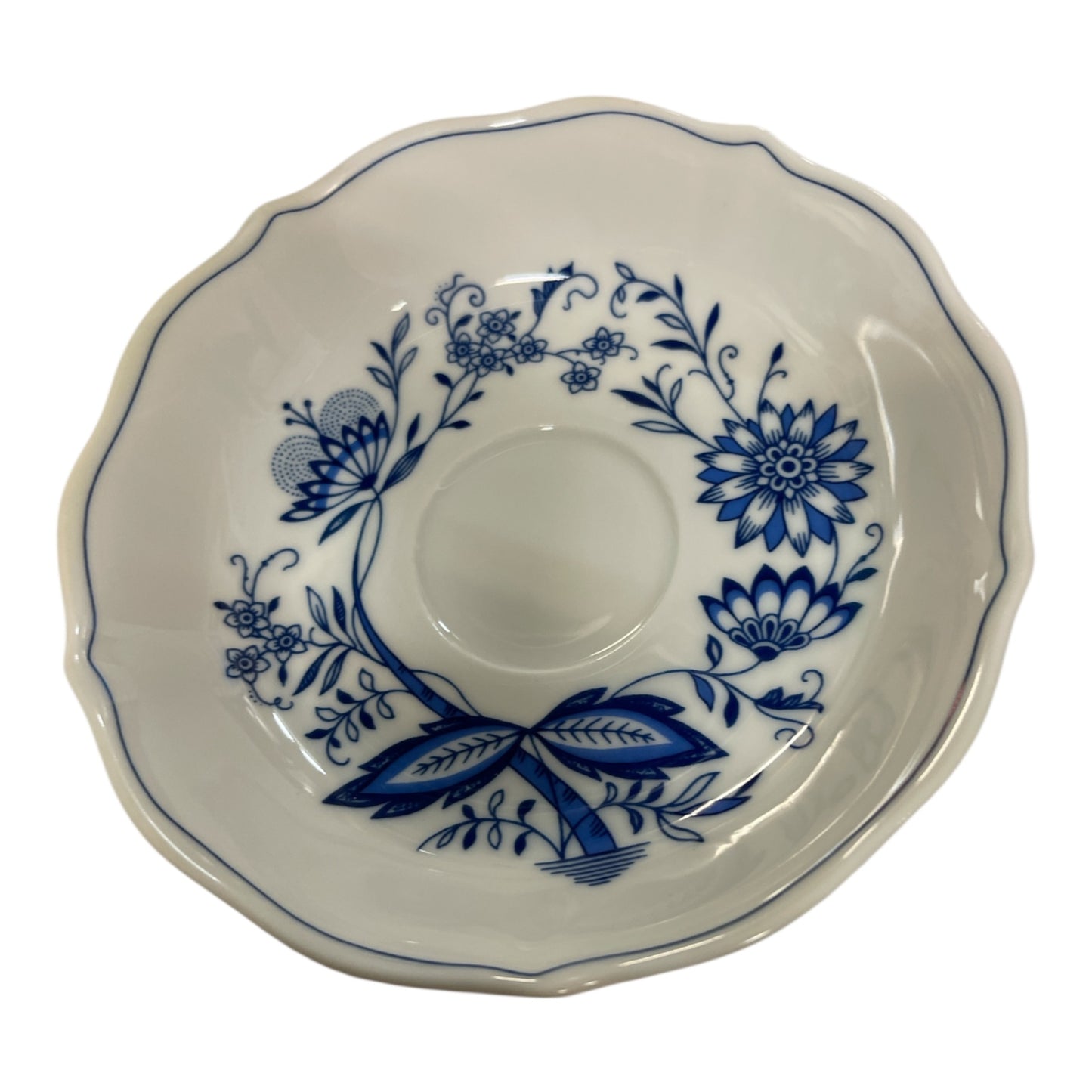 Untertasse Form Marienbad Ingres weiss Zwiebelmuster