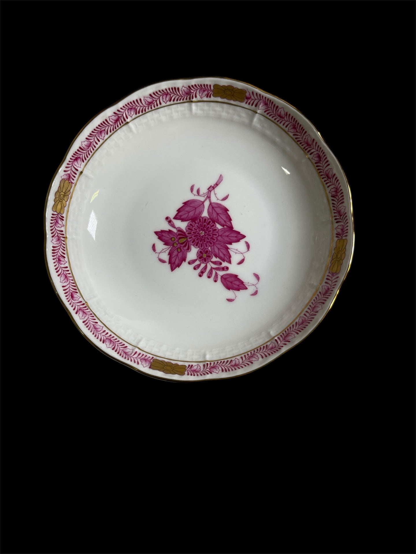 Herend Hungary Apponyi Purpur Kaffeetasse Tasse mit Untertasse ohne Spiegel 704/AP