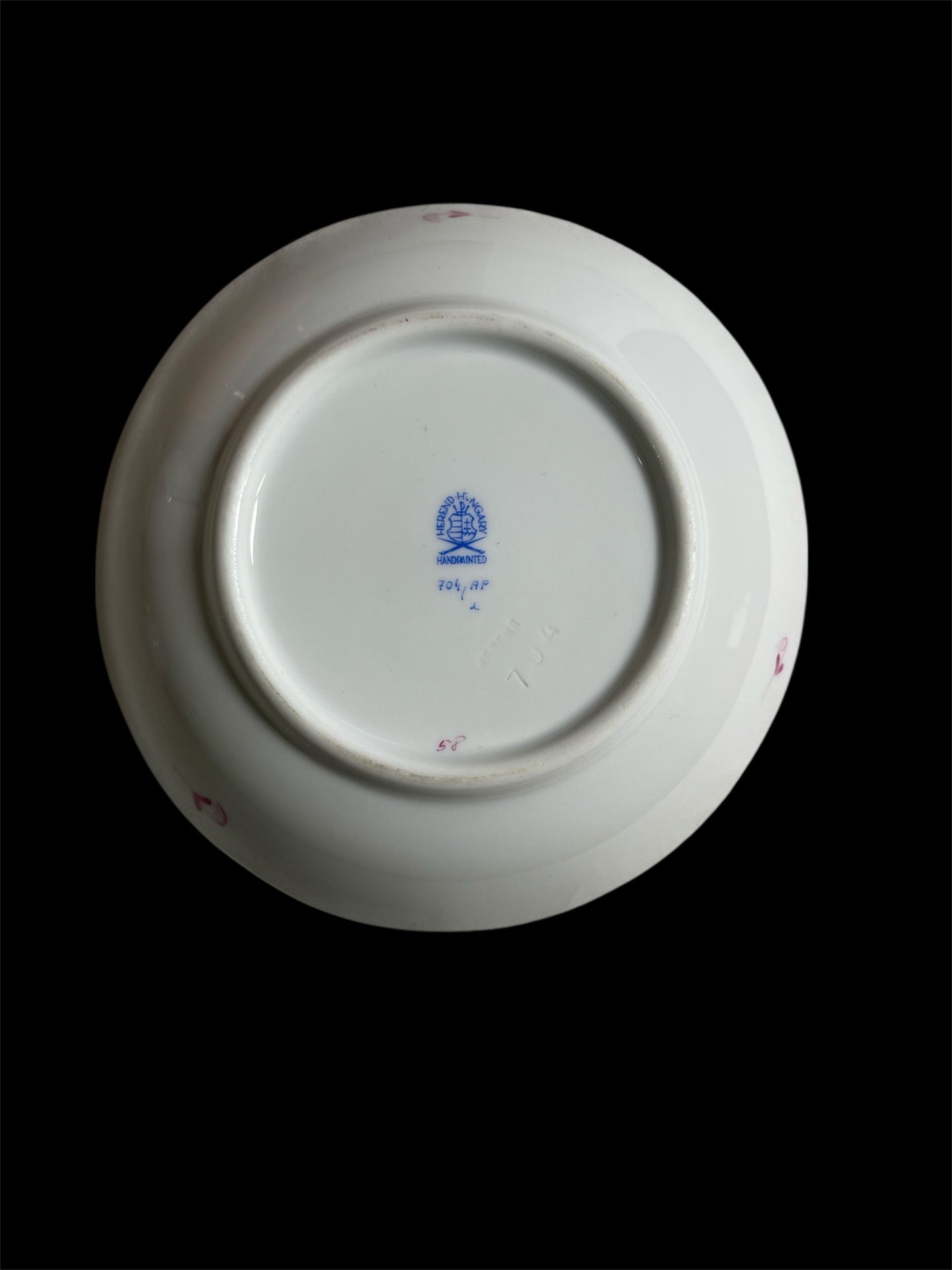 Herend Hungary Apponyi Purpur Kaffeetasse Tasse mit Untertasse ohne Spiegel 704/AP
