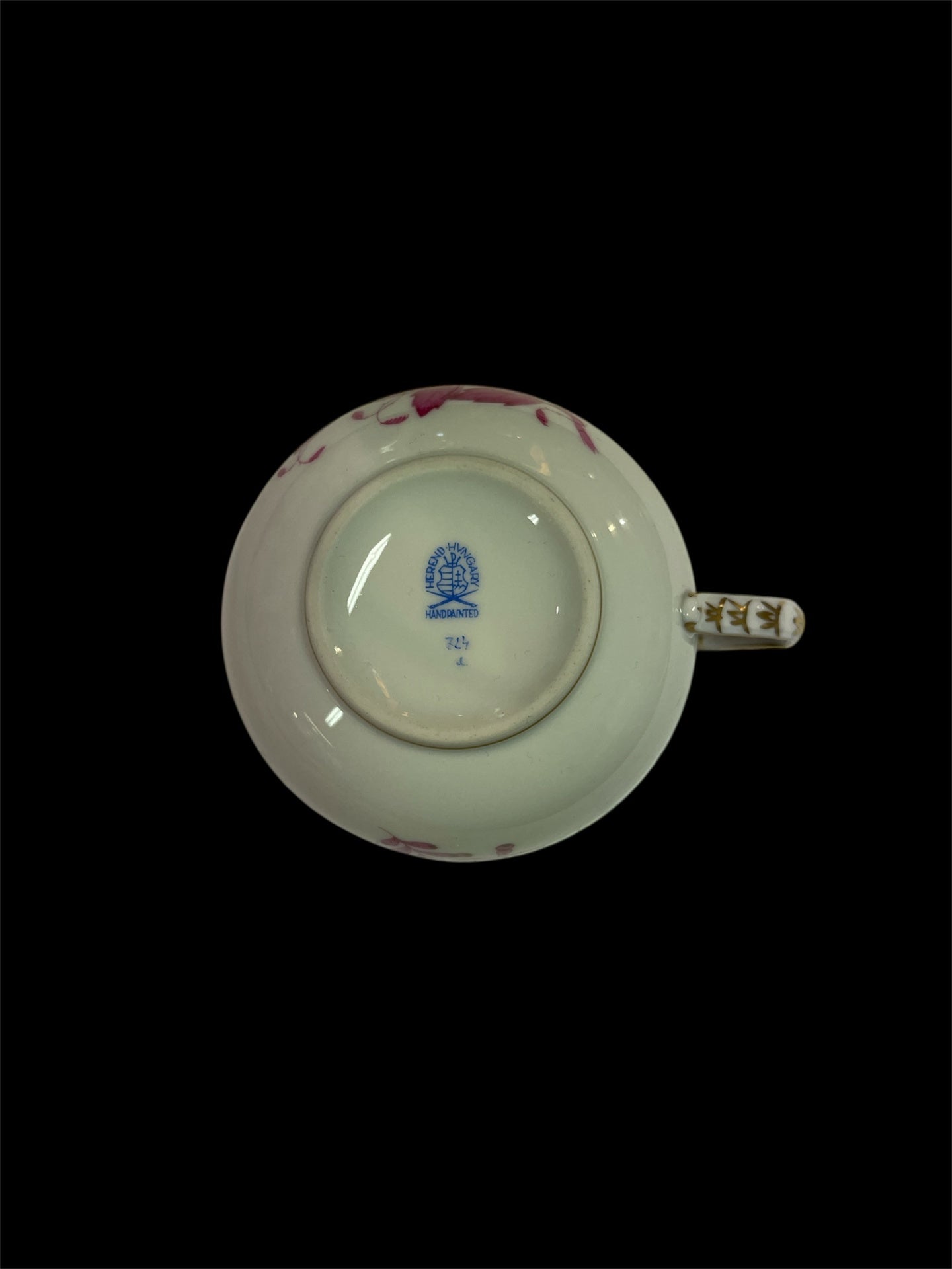 Herend Hungary Apponyi Purpur Kaffeetasse Tasse mit Untertasse ohne Spiegel 704/AP