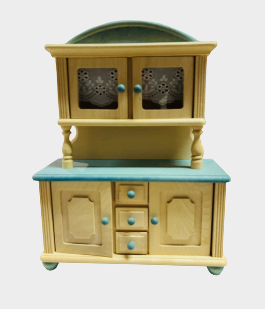 Bodo Hennig Puppenhaus Küchenbuffet aus Holz – Maßstab 1:12 – Vitrine / Schrank