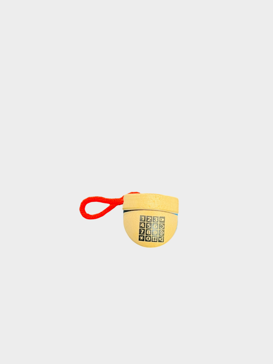 Puppenhaus-Telefon 1:12 aus Holz von Bodo Hennig mit Zahlentastatur