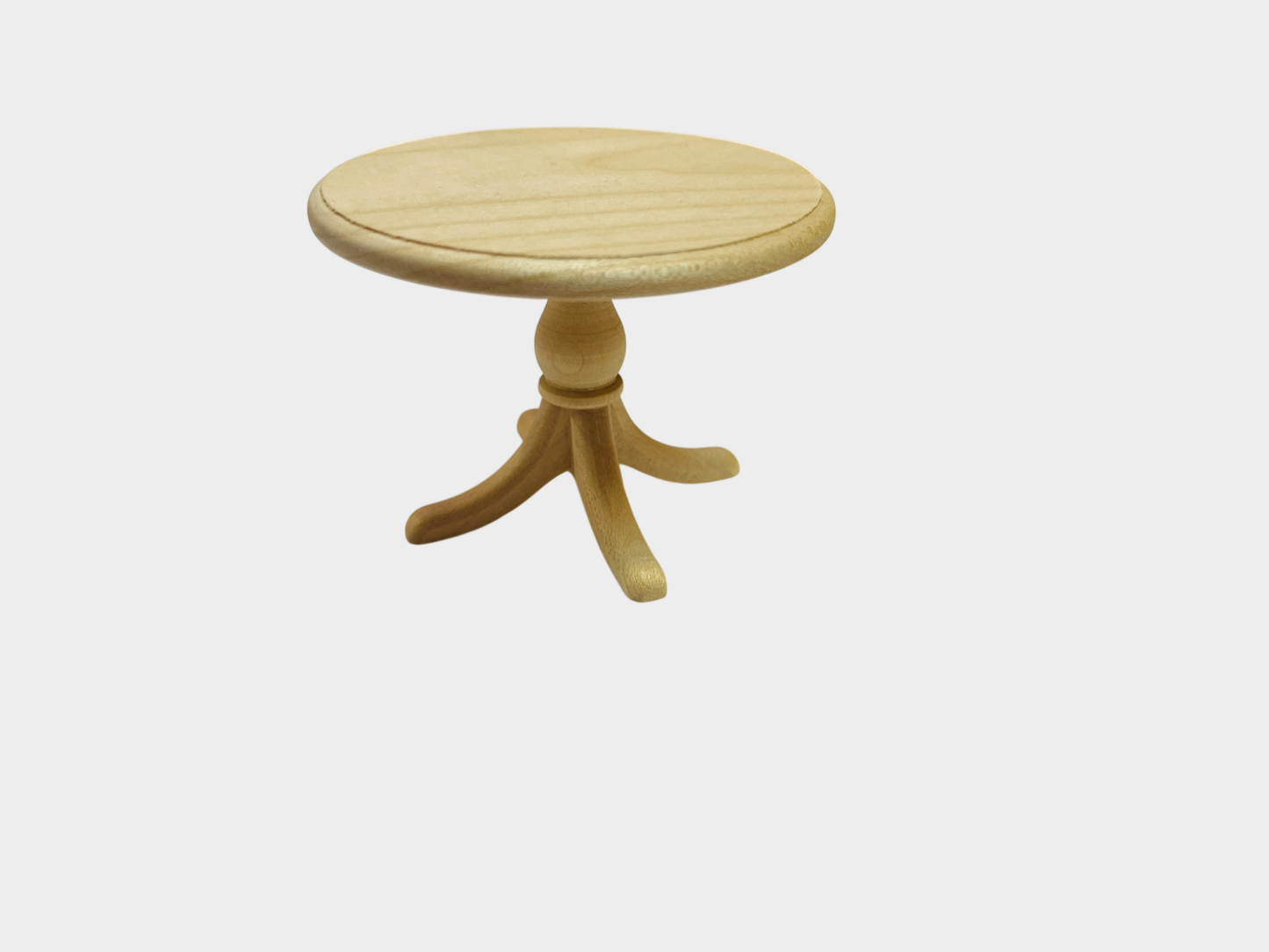 Runder Puppenhaus-Tisch 1:12 aus Holz von Bodo Hennig