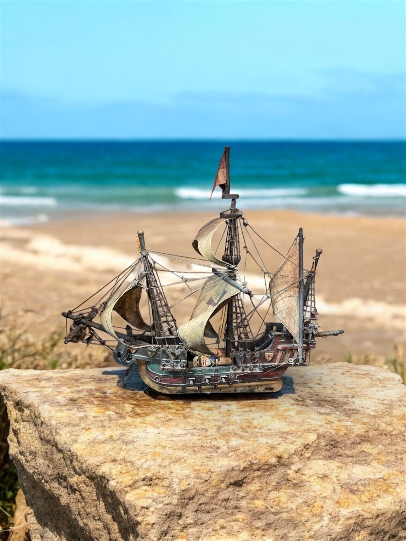Santa Maria Modellbauschiff – historisches Segelschiff – stark bespielt – Bastler/Fans