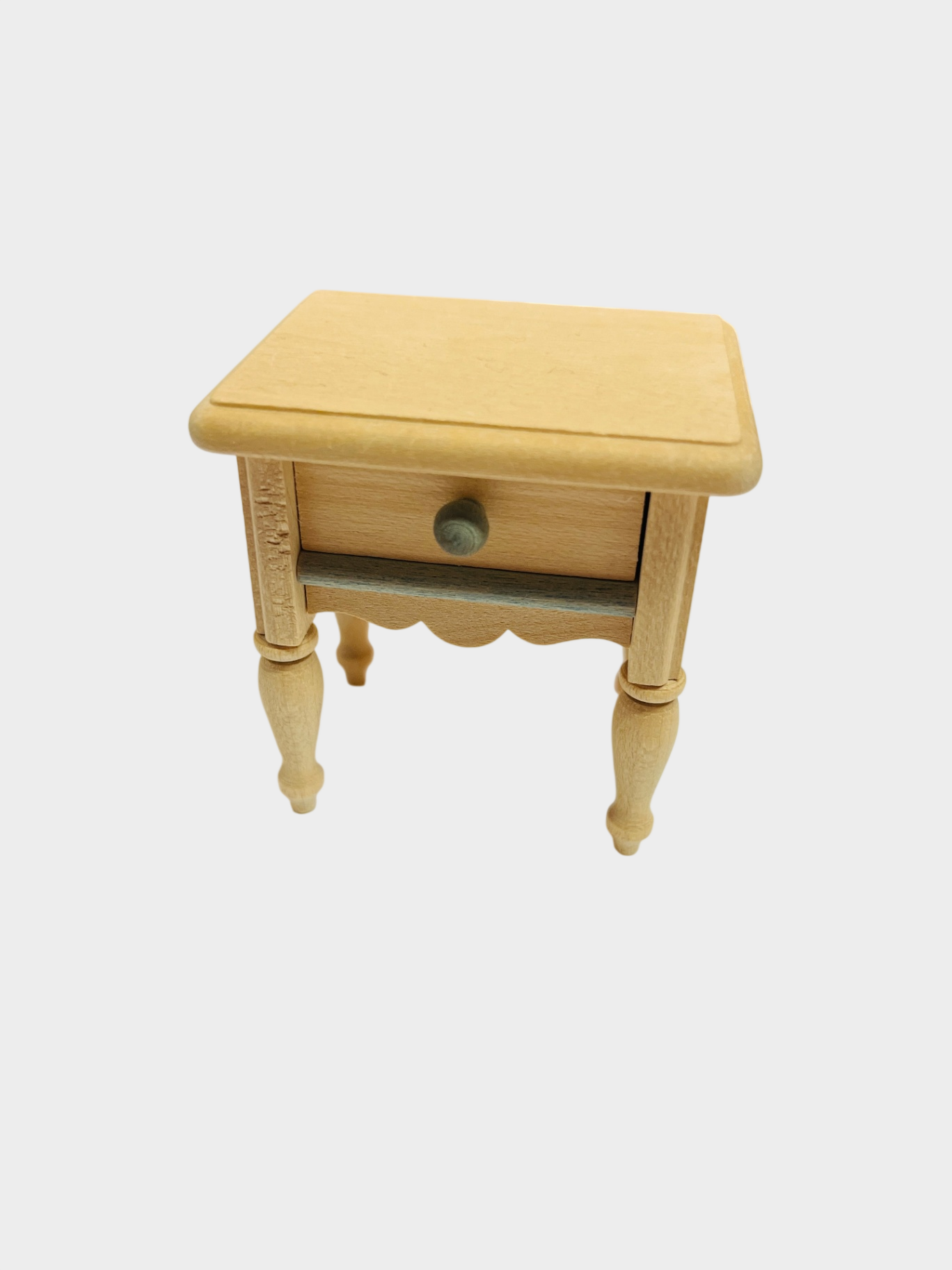 Bodo Hennig Puppenhaus-Nachttisch 1:12 aus Holz mit Schublade
