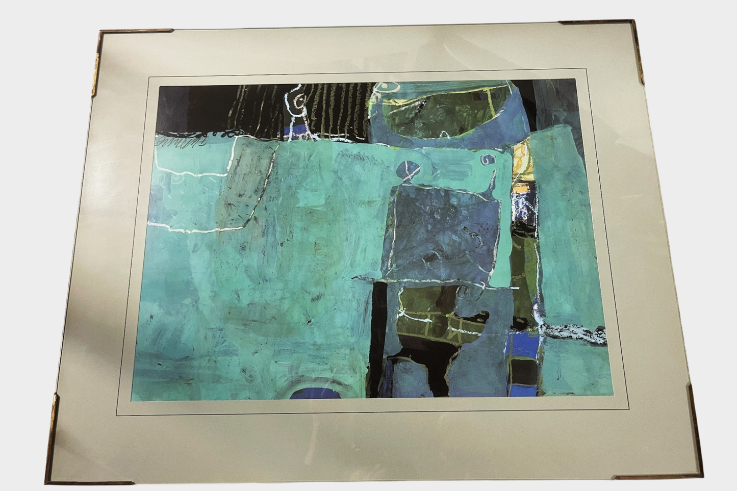 Gerahmtes abstraktes Bild  Kunstdruck 51x40 cm