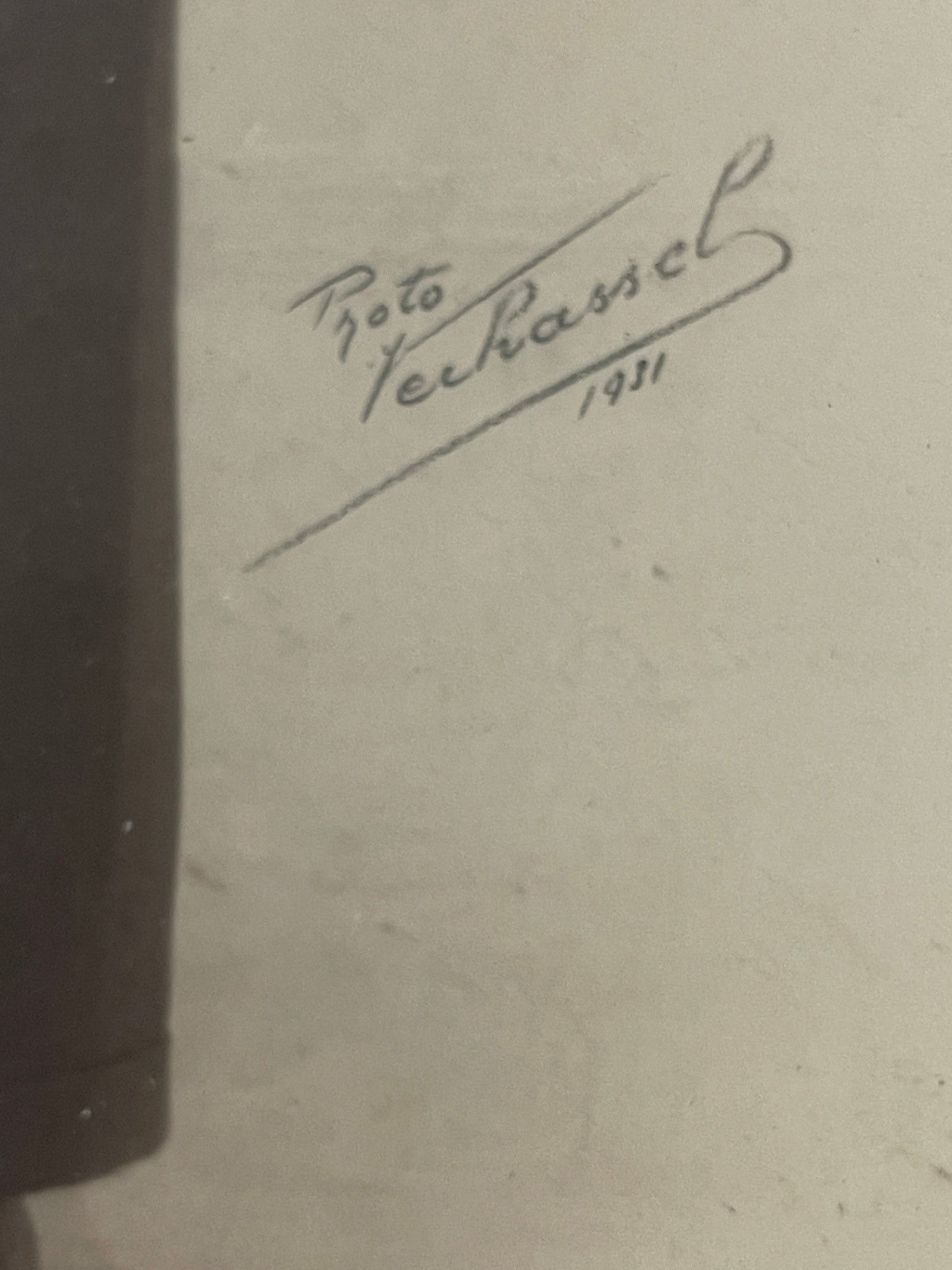 Historischer Fotoabzug Porträt signiert 1931 oval gerahmt