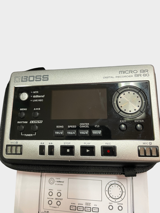 BOSS Micro BR-80 Digitaler Recorder mit Zubehör und SD-Karten