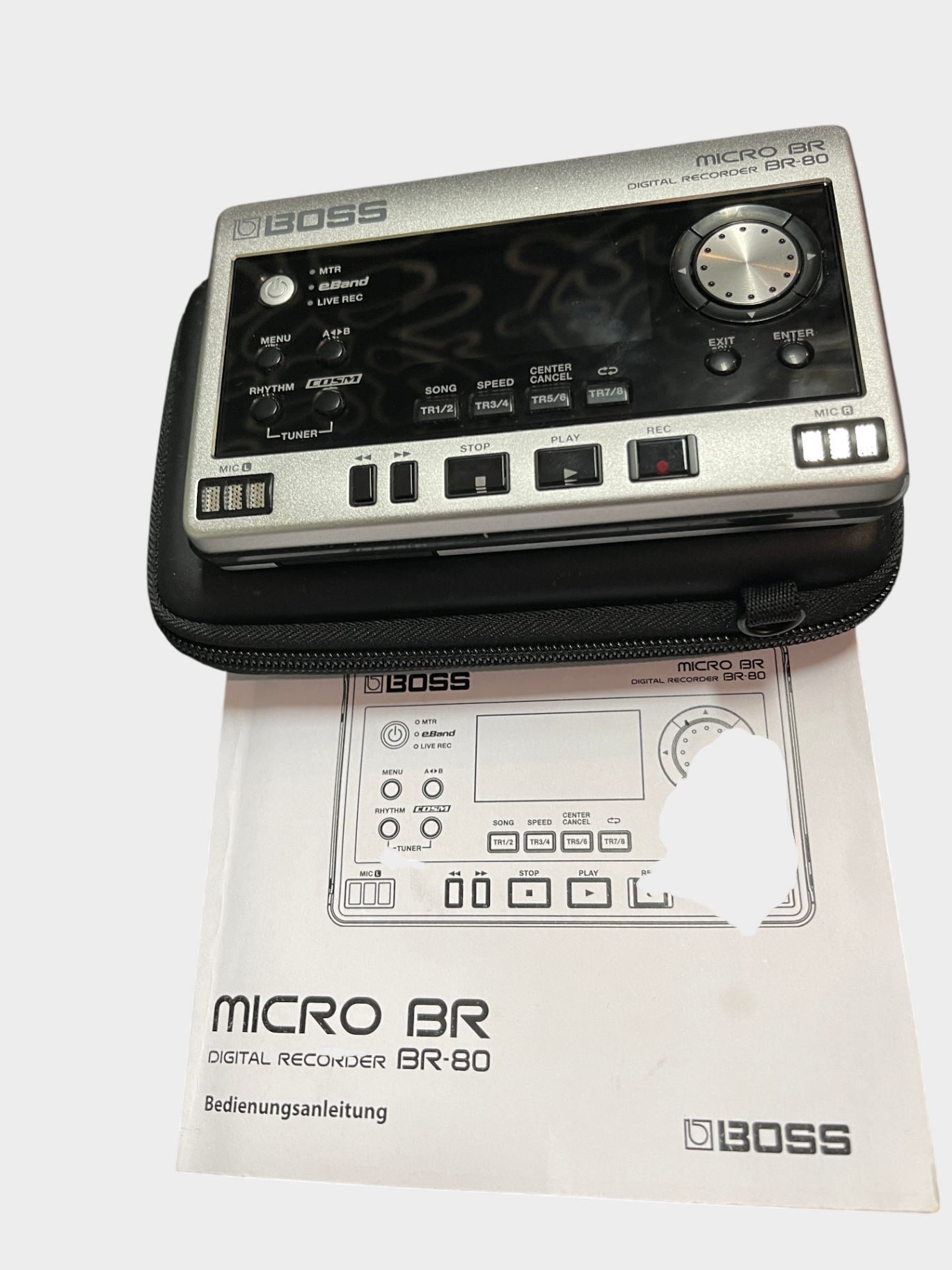 BOSS Micro BR-80 Digitaler Recorder mit Zubehör und SD-Karten