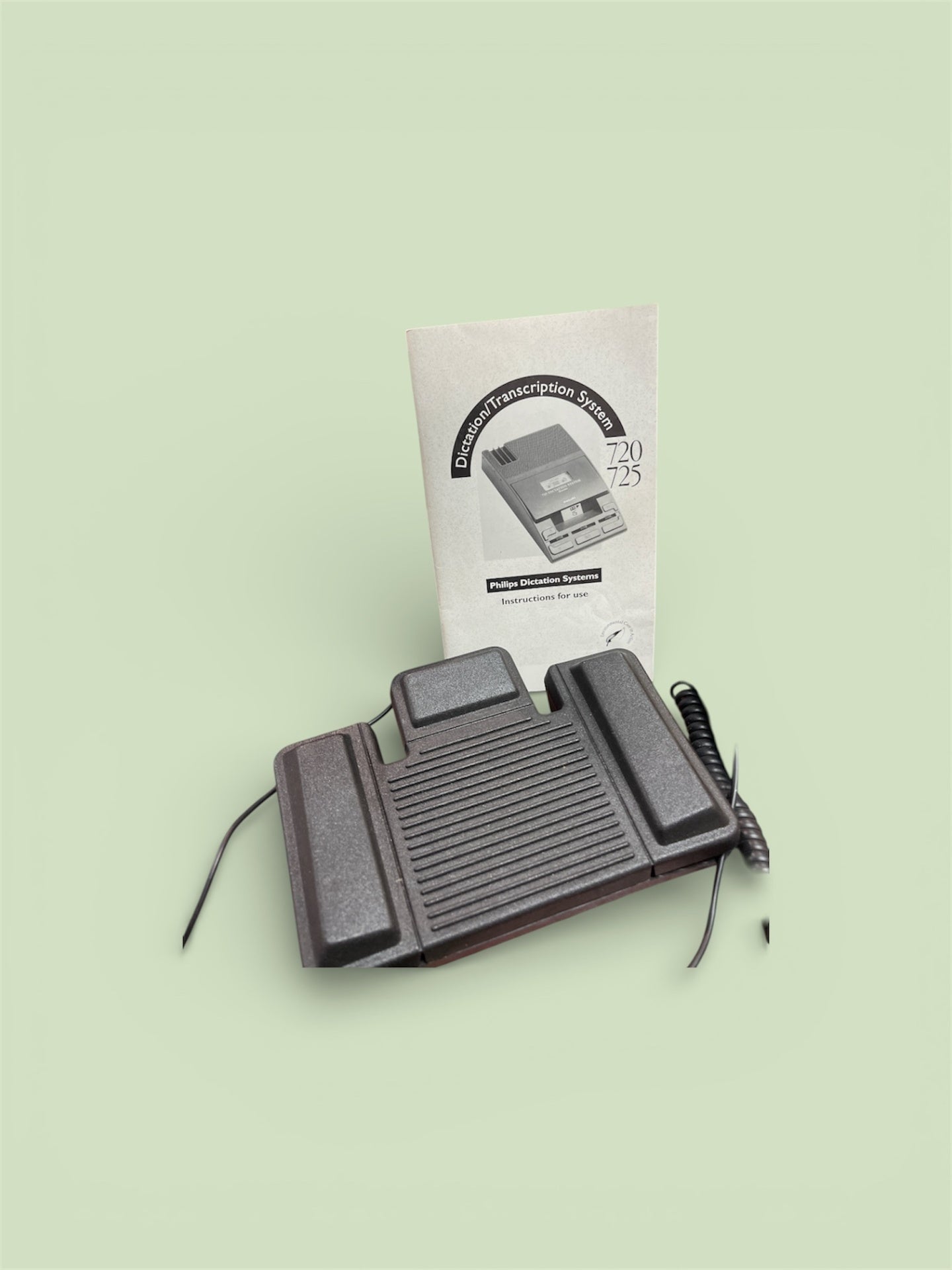 Philips Dictation System 720/725 – Vintage Büro-Diktiergerät – voll funktionsfähig – mit Fußschalter & Anleitung