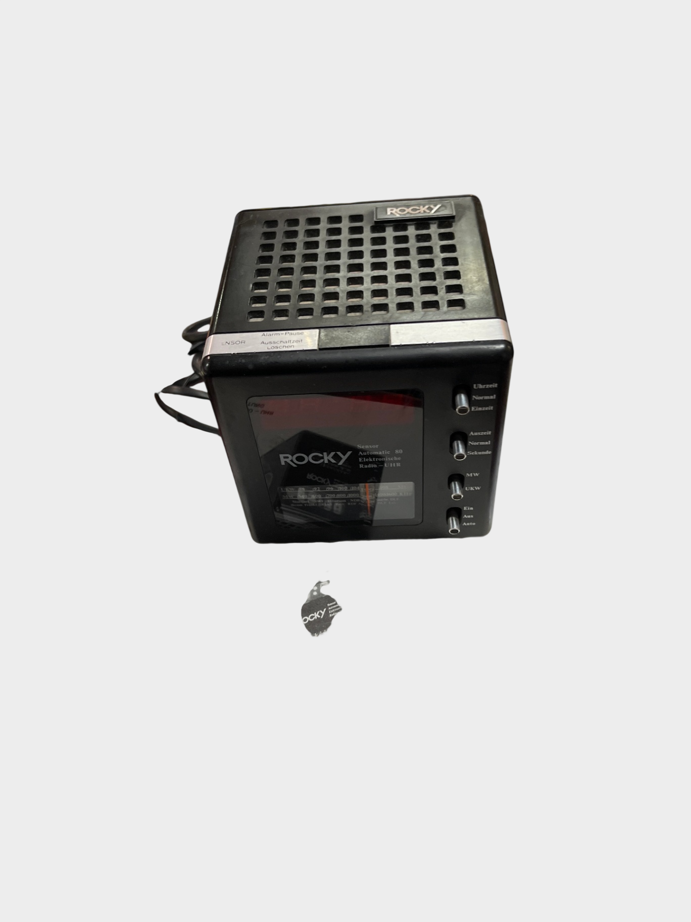 Rockin Sensor-Automatik 80 Radio-Uhr Radiowecker Vintage 70er Oldtimer mit Anleitung voll funktionsfähig