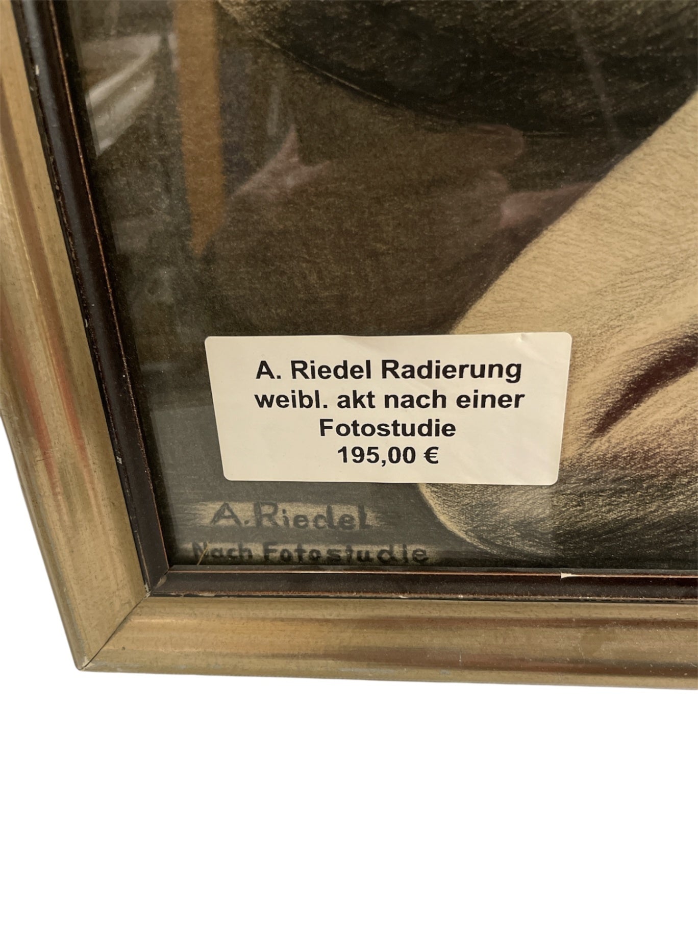 Radierung weibl. Akt nach einer Fotostudie A.Riedel 50% Reduziert