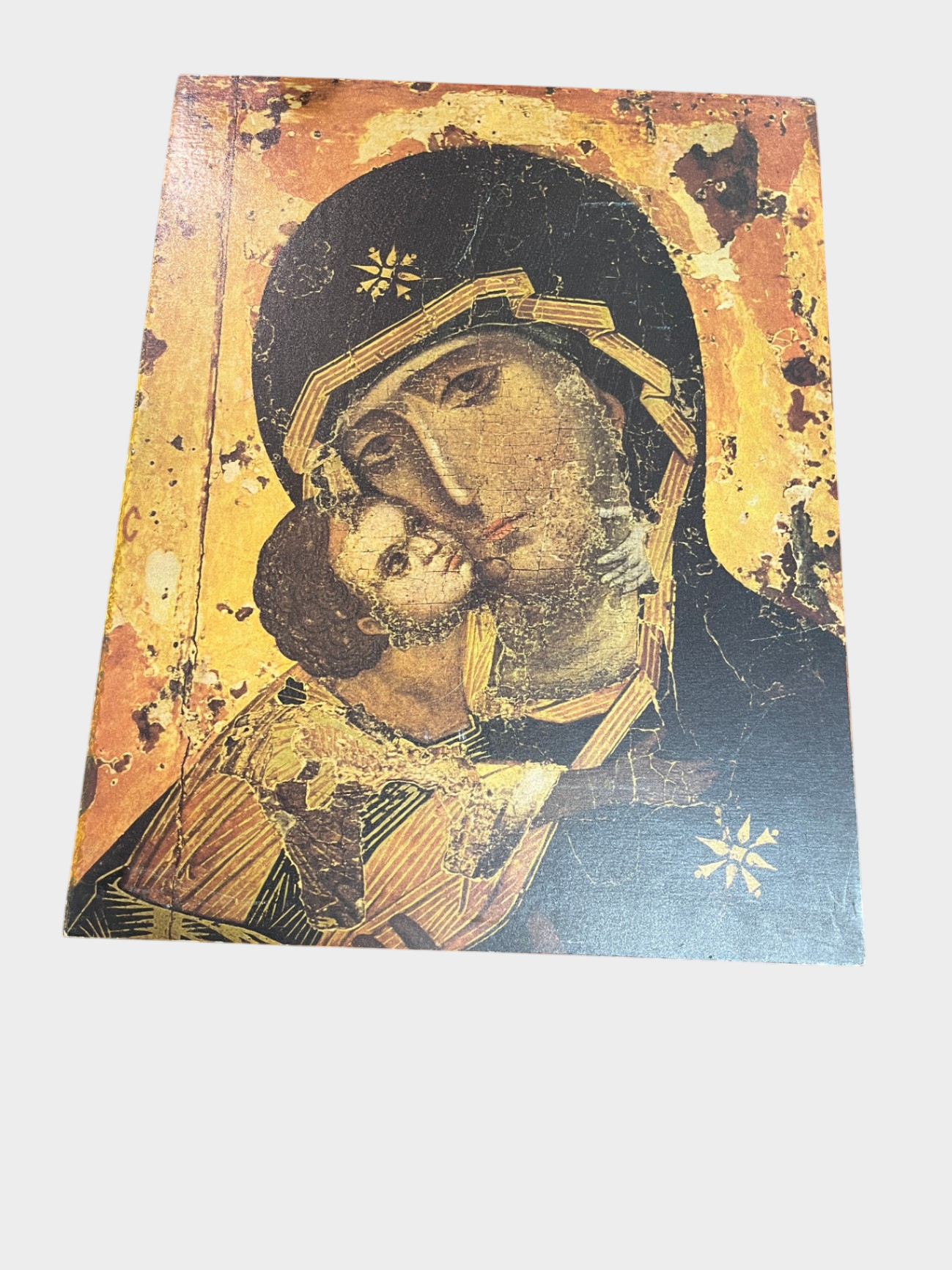 Ikonenbild Muttergottes von Vladimir Holztafel religiöses Bild