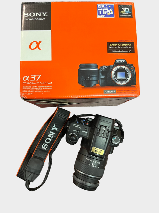 Sony Alpha 37 SLT-A37K Kamera 18-55mm SAM OVP Zubehör