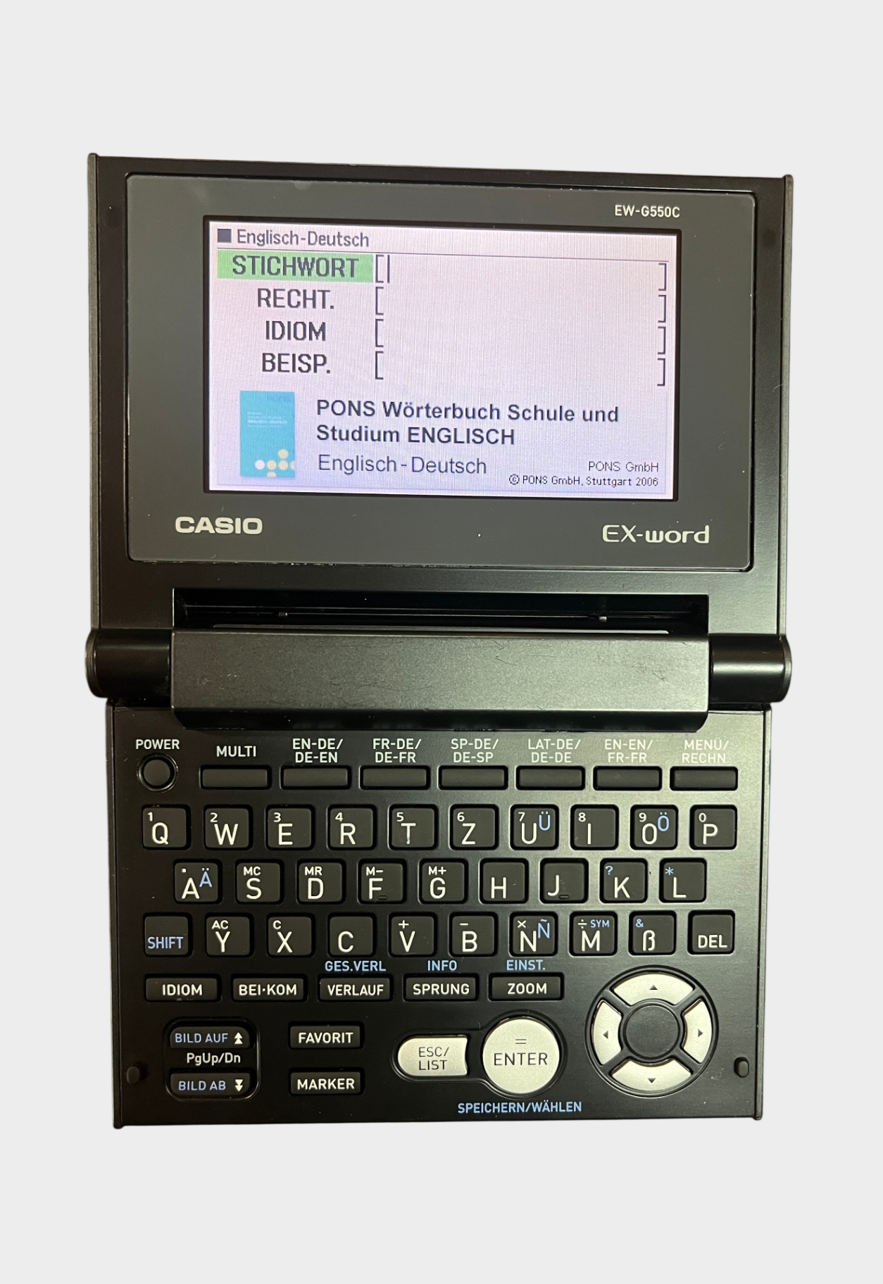 Casio EX-word EW-G550C elektronisches Wörterbuch PONS Oxford (2006)