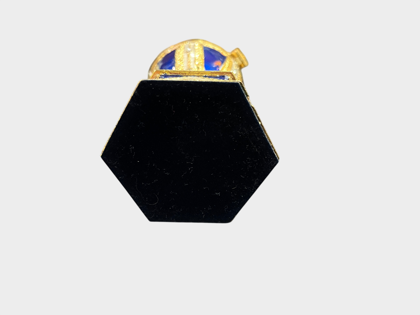 Spieluhr Ei Fabergé Stil Metall Emaille Strass Schmuckfach