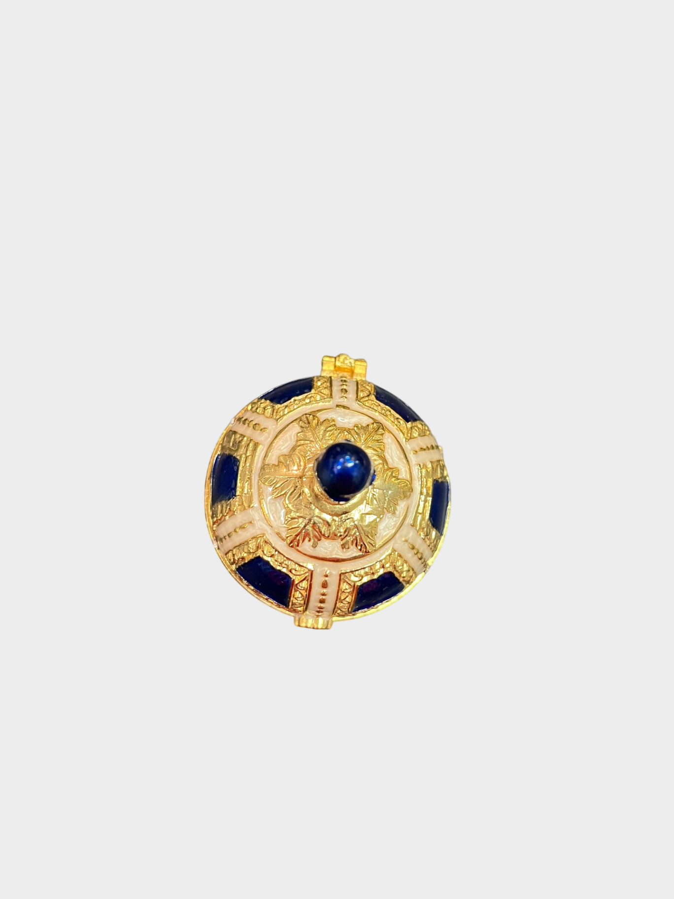 Spieluhr Ei Fabergé Stil Metall Emaille Strass Schmuckfach