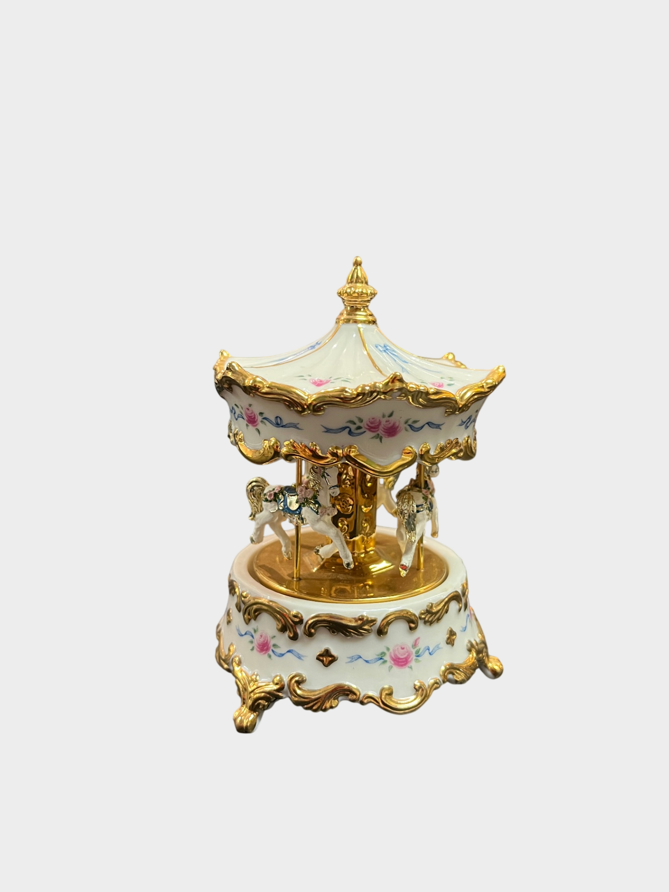 TFM Karussell Spieluhr Porzellan Carousel Waltz Rodgers