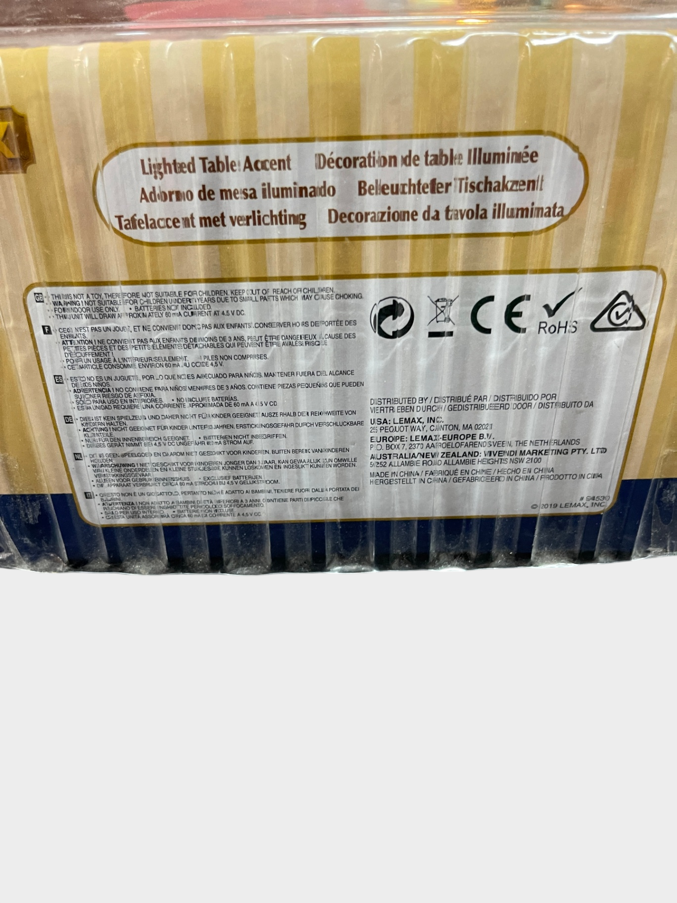 Lemax Beleuchteter Tischakzent 'Brotbäcker Szene' #94530, Neu in OVP mit Batteriebeleuchtung