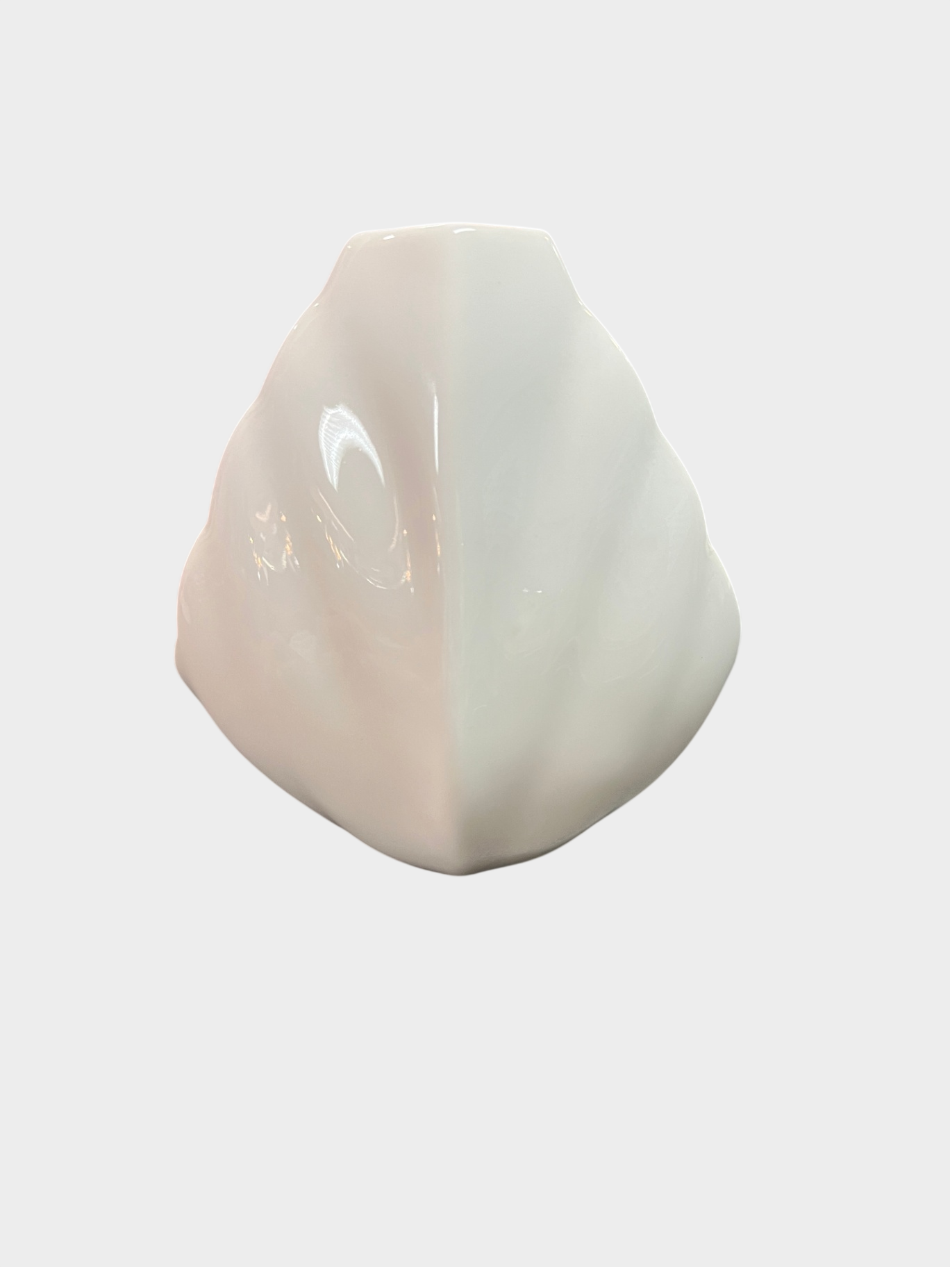 Tirschenreuth Porzellan Gefäß Blattform Vogelmotiv Weiß