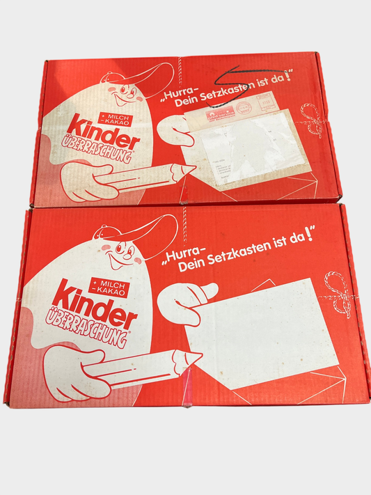 Kinder Überraschung Setzkasten Zug Lok Reise Wagen Figuren Display