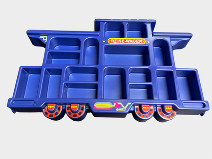 Kinder Überraschung Setzkasten Zug Lok Reise Wagen Figuren Display