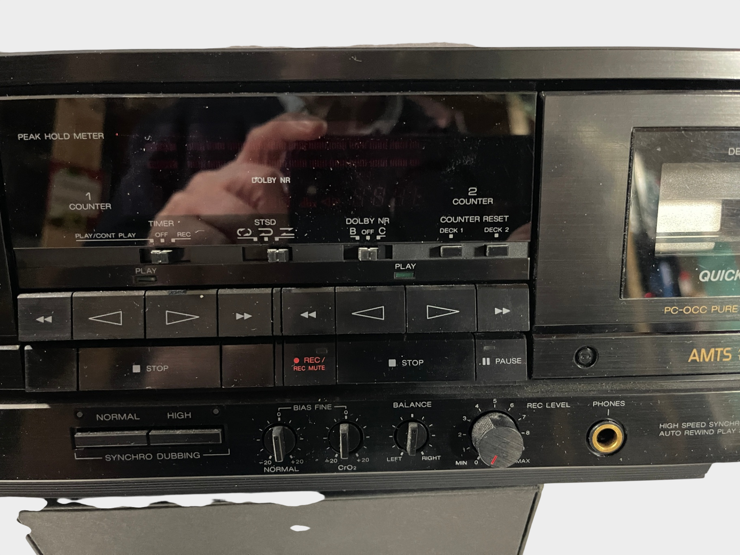 AIWA AD‑WX888 Doppel‑Cassettendeck – defekt / Riemen aufgelöst – für Bastler