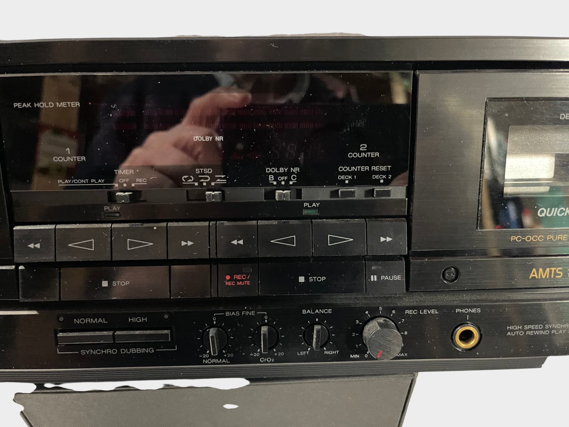 AIWA AD‑WX888 Doppel‑Cassettendeck – defekt / Riemen aufgelöst – für Bastler