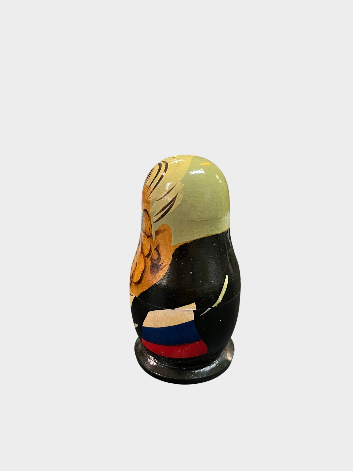 Matroschka Puppen Set 4 tlg Jelzin Gorbatschow Breschnew Stalin Karikatur Holz handbemalt