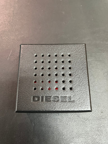 Diesel Halskette DX1319040 Edelstahl rot silber Panzerkette Logo OVP