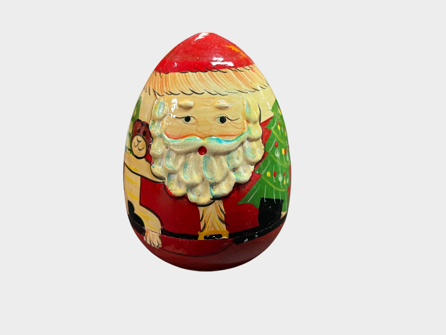 Matroschka Weihnachtsmann Set 4 tlg Holz handbemalt Russland