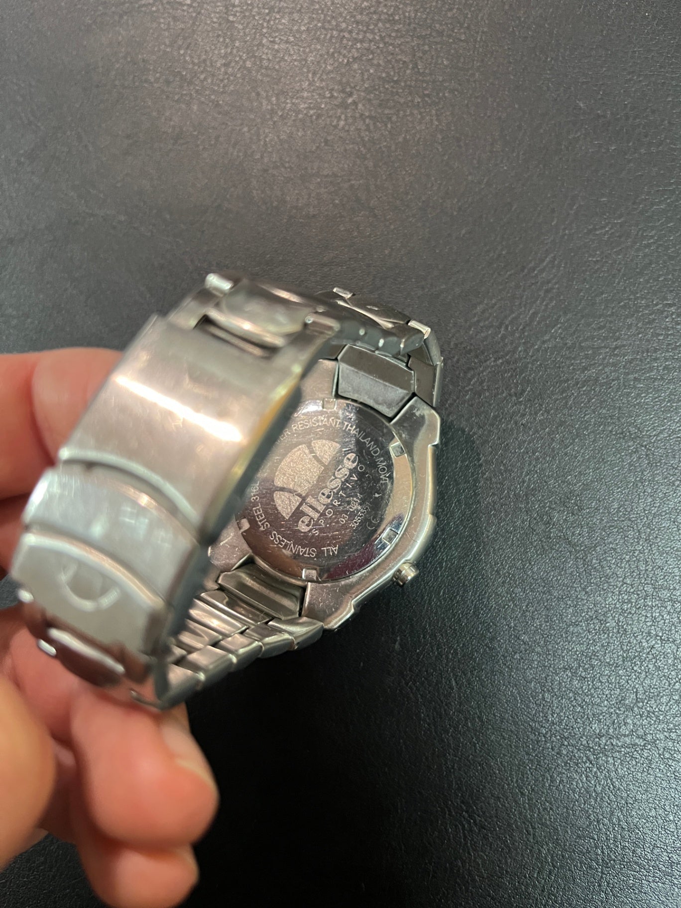 Ellesse Sportive Armbanduhr Quarz Edelstahl blaues Zifferblatt Datum